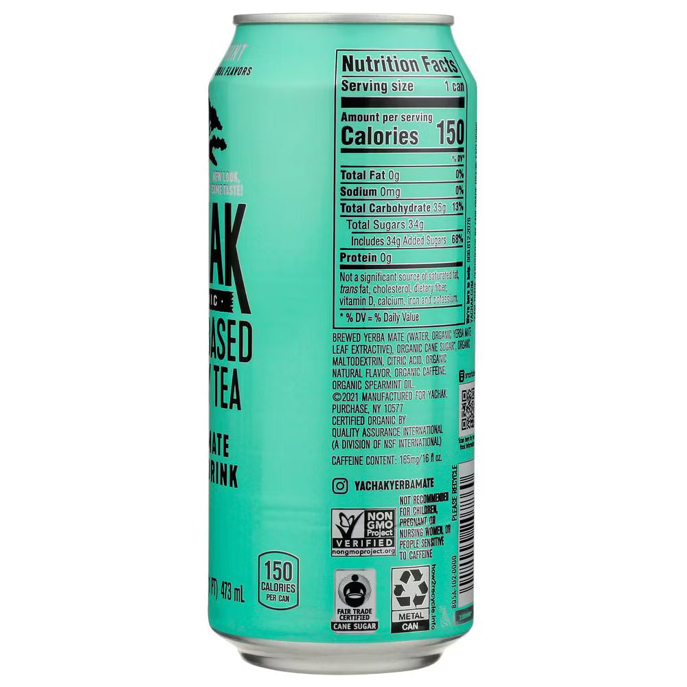 Yachak Yerba Mate, Ultimate Mint, 16 fl oz, Pack of 12