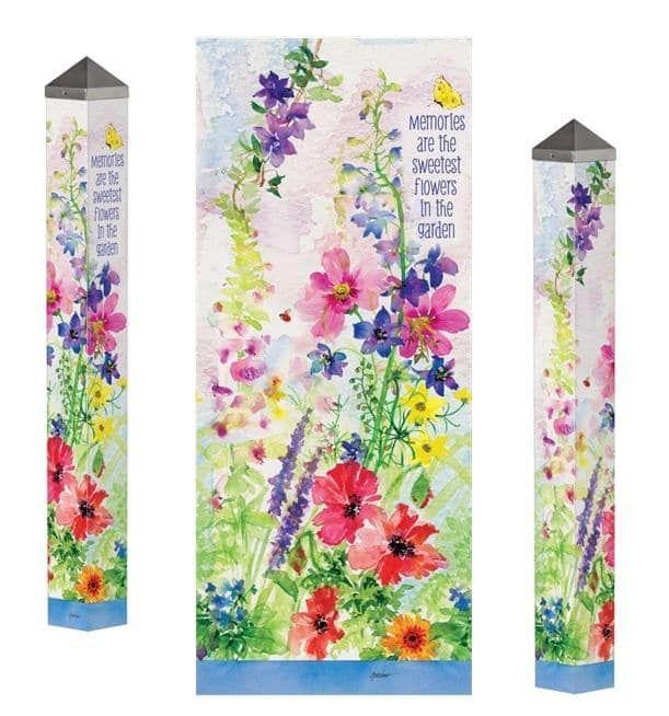 Garden Memories Art Pole 40 Inches Tall Painted Peace
