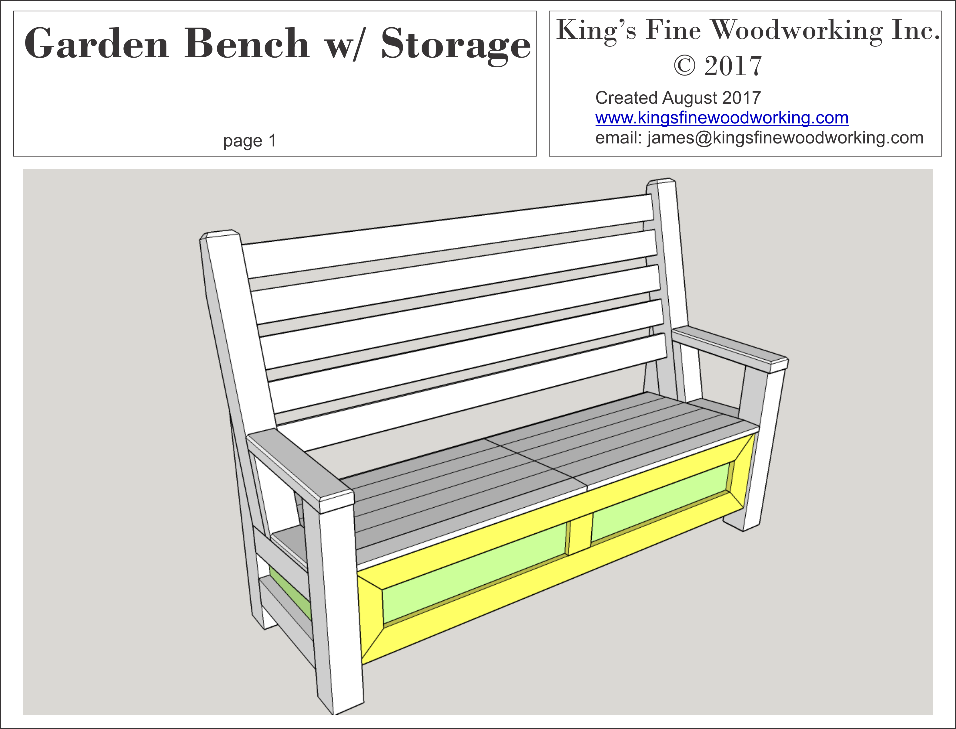 Garden Bench with Storage