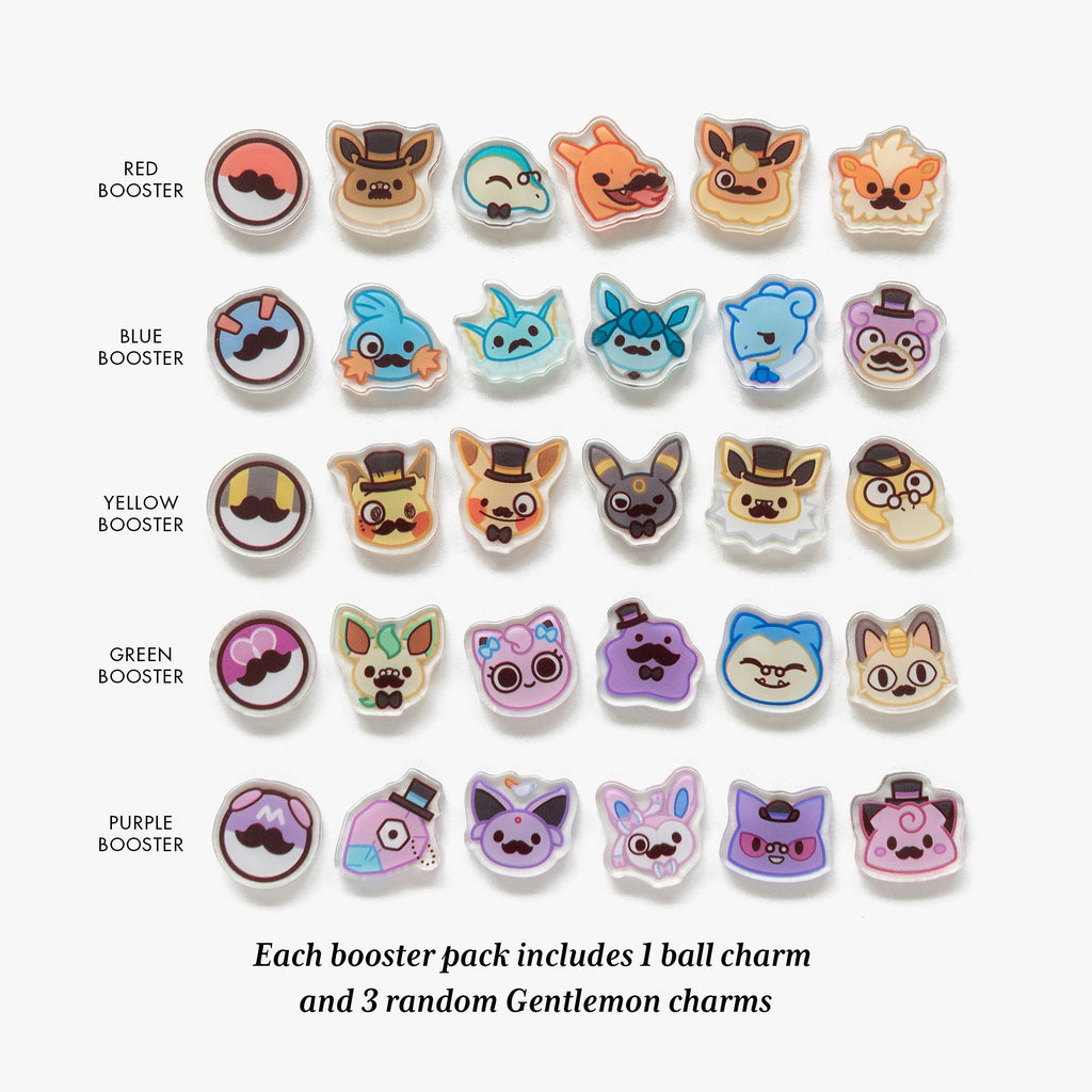 Gentlemon Fillable Keychain Charms Blind Booster Packs