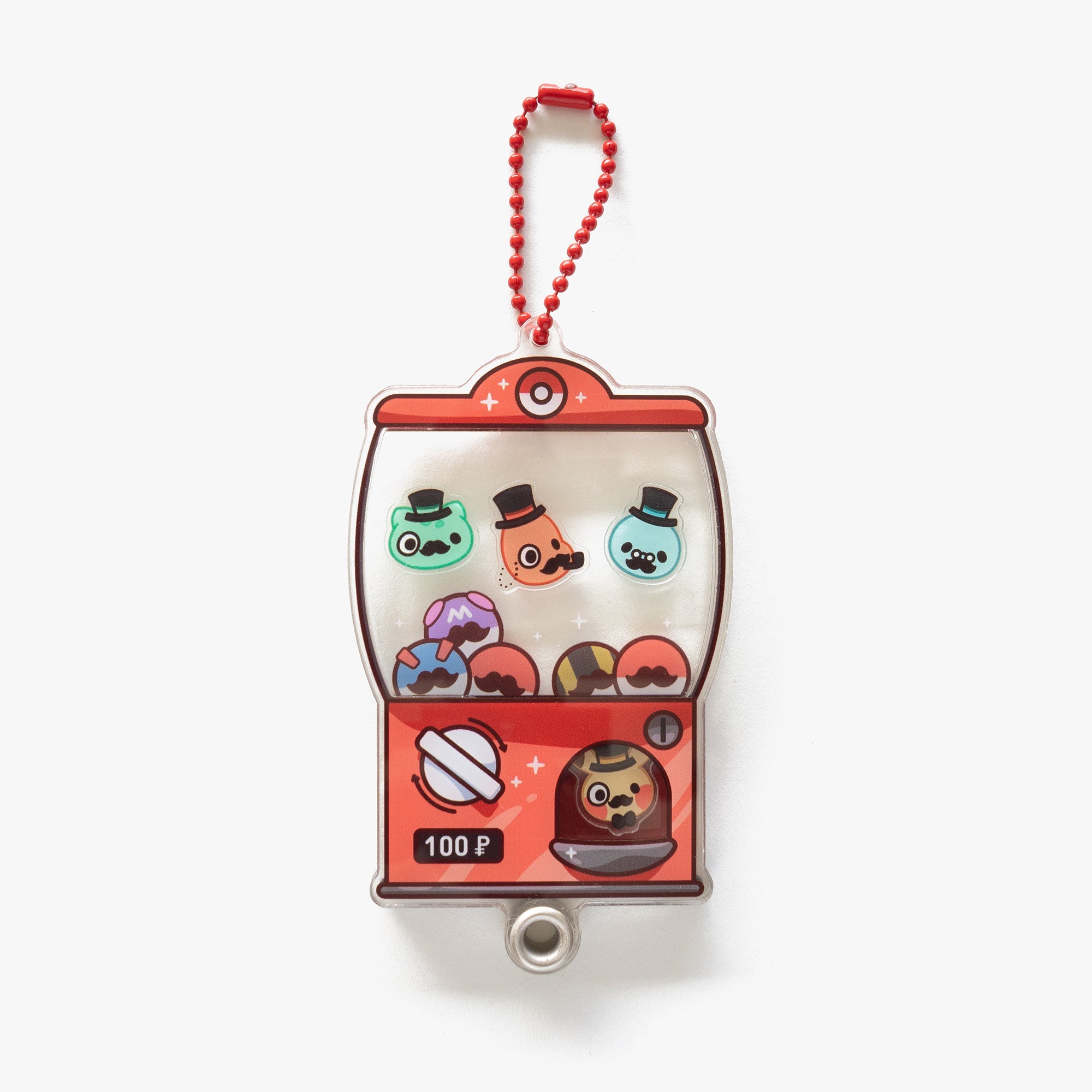 Gentlemon Gachapon Fillable Shaker Keychain (4")