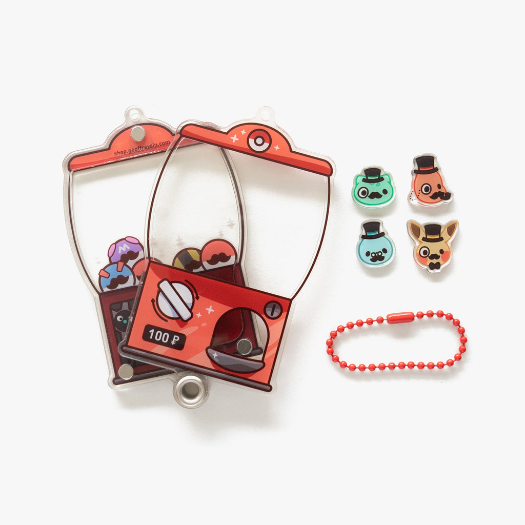 Gentlemon Gachapon Fillable Shaker Keychain (4")