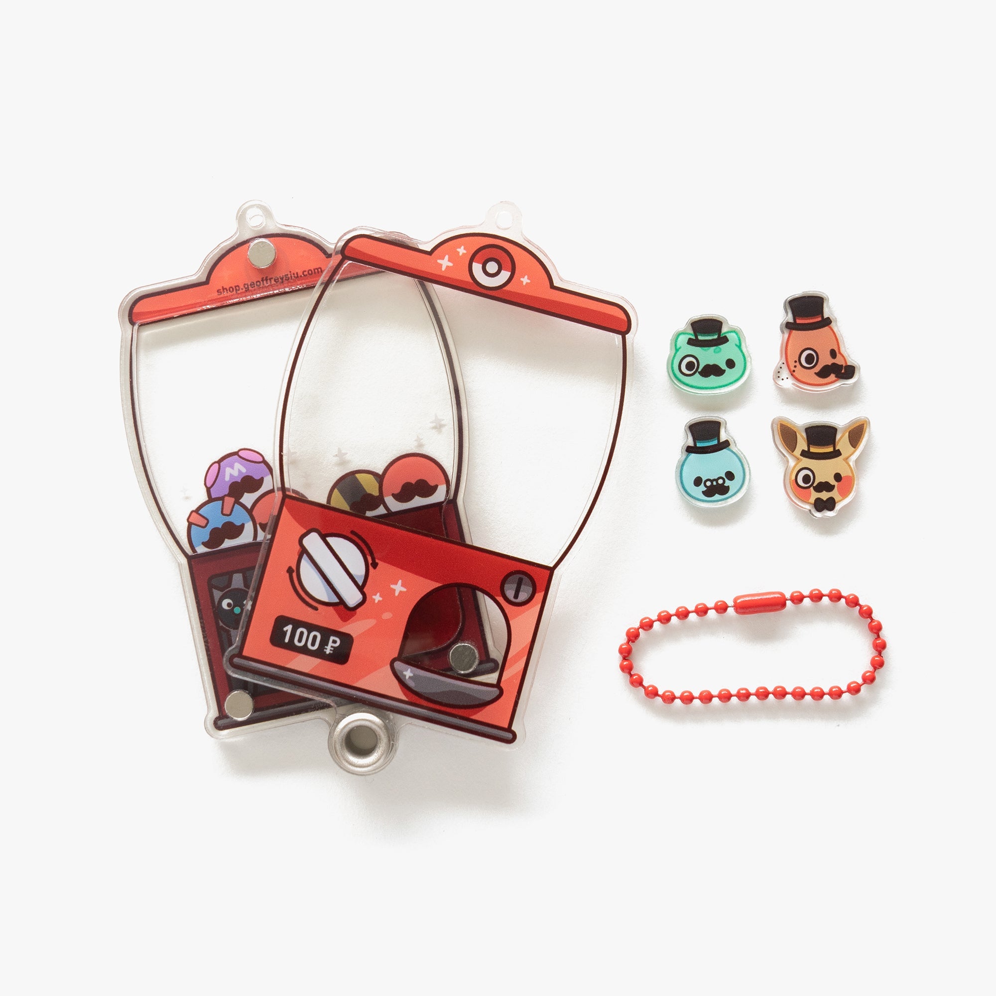 Gentlemon Gachapon Fillable Shaker Keychain (4")