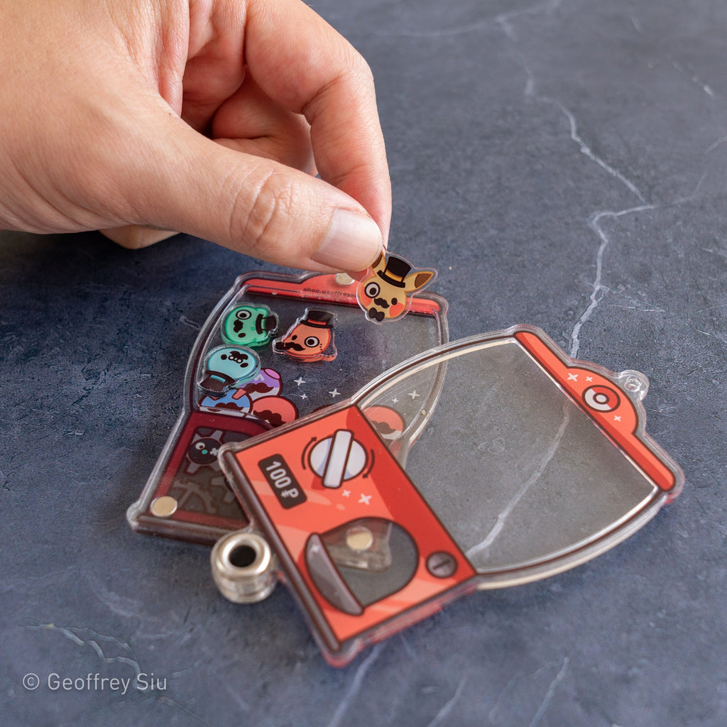 Gentlemon Gachapon Fillable Shaker Keychain (4")