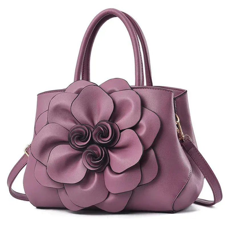 Genuine Leather Embroidery Shoulder & Crossbody Bag