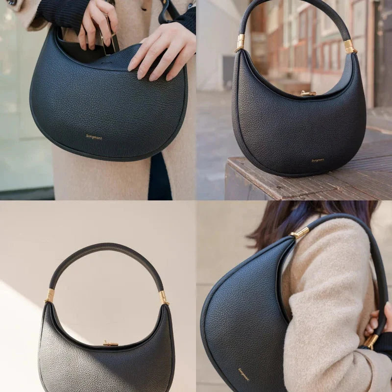 Genuine Leather Shoulder Bag.