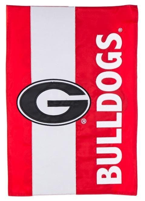 Georgia Bulldogs Garden Flag 2 Sided Applique Logo