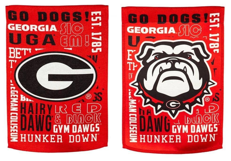 Georgia Bulldogs Garden Flag 2 Sided Fan Rules Gym Dawgs