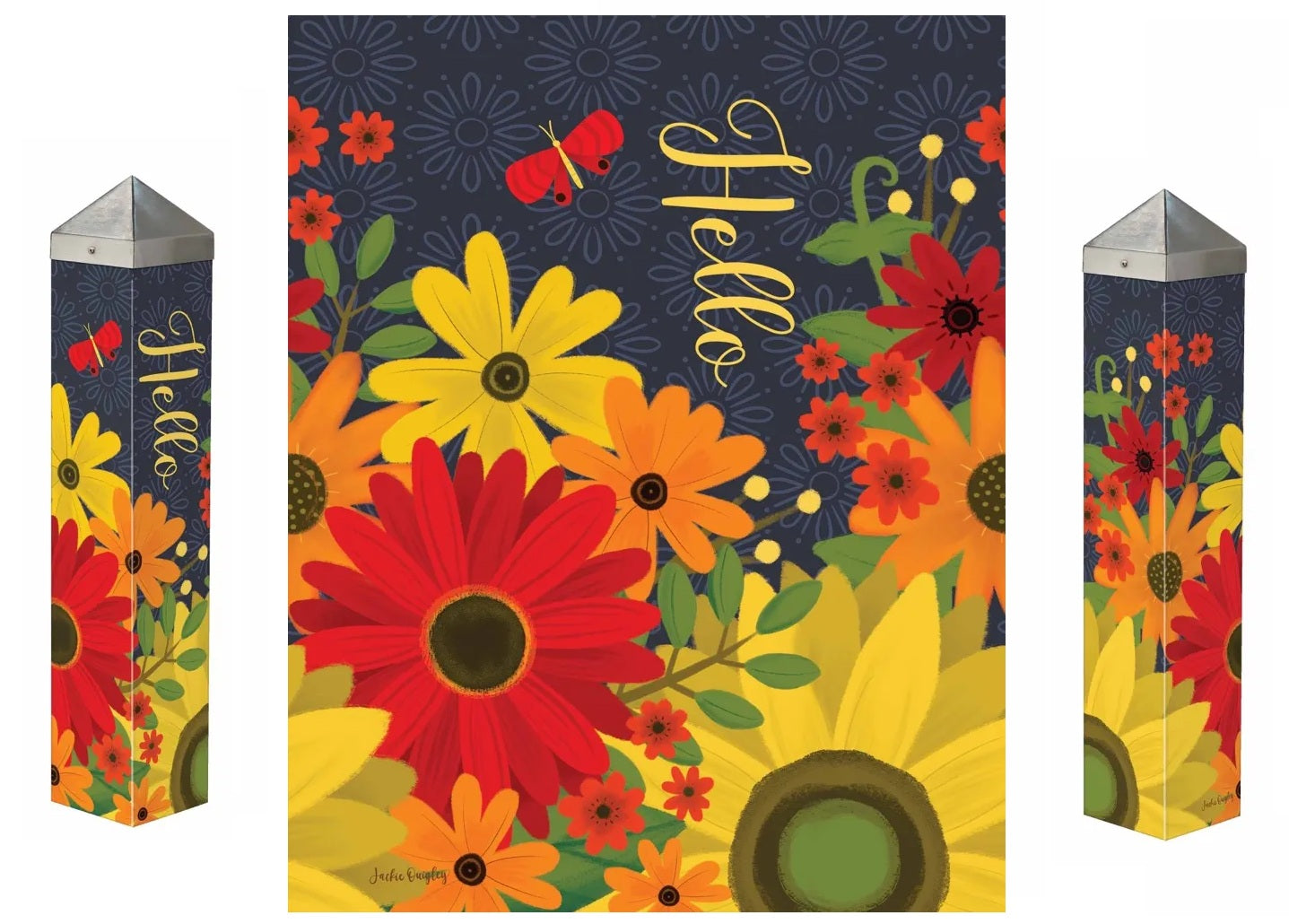 Gerbera Garden 20 Inch Art Pole