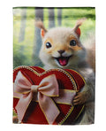 Gifting Squirrel 2 Sided Garden Flag