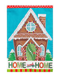 Gingerbread Home Sweet Home Garden Flag 2 Sided