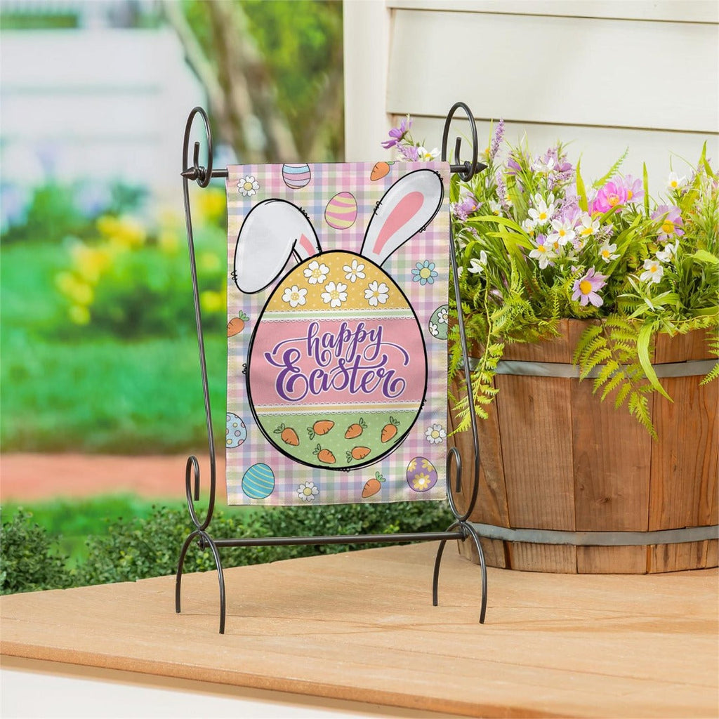 Gingham Easter 2 Sided Garden Flag