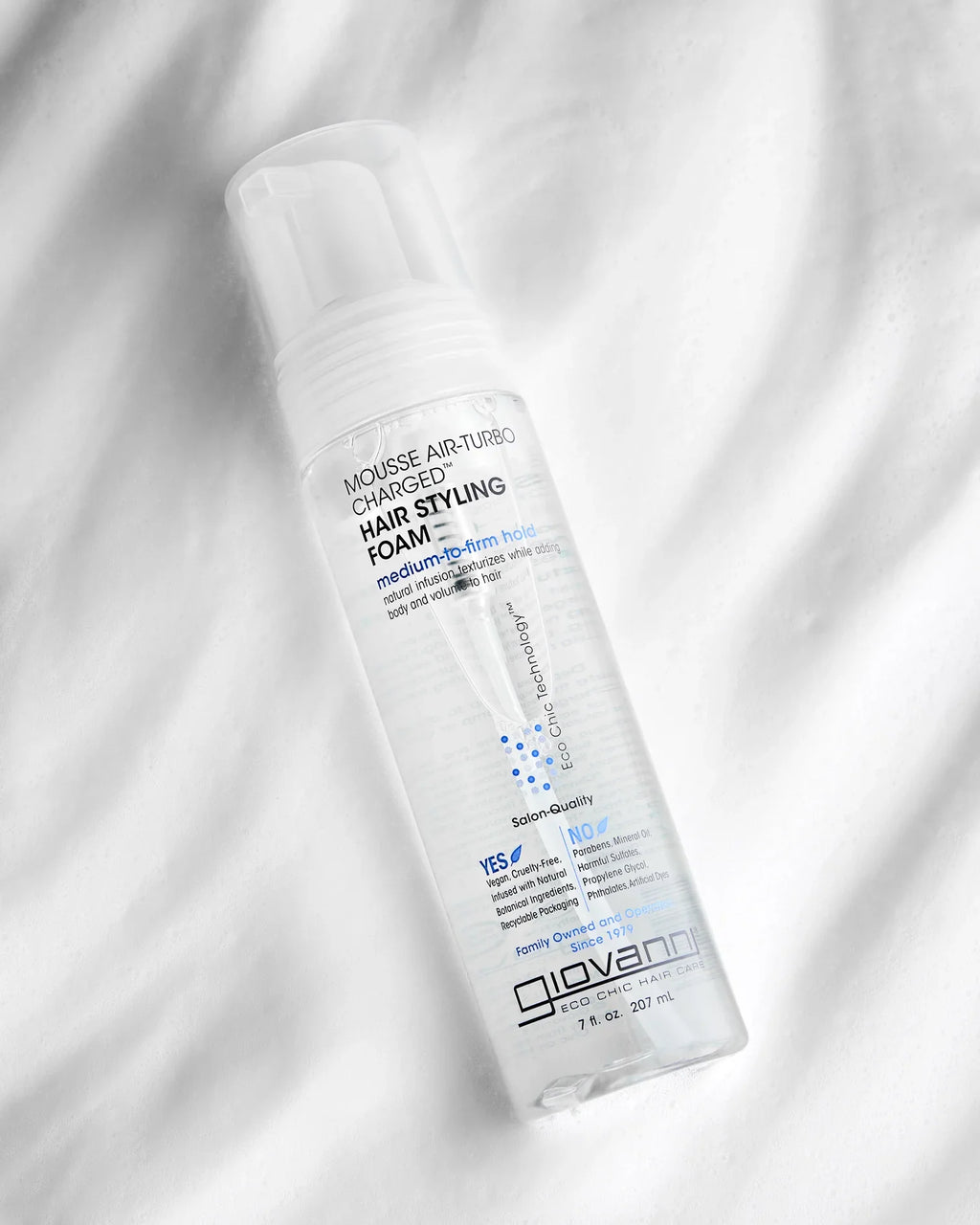 Giovanni Air-Turbo Charged Natural Styling Mousse, 7 oz.