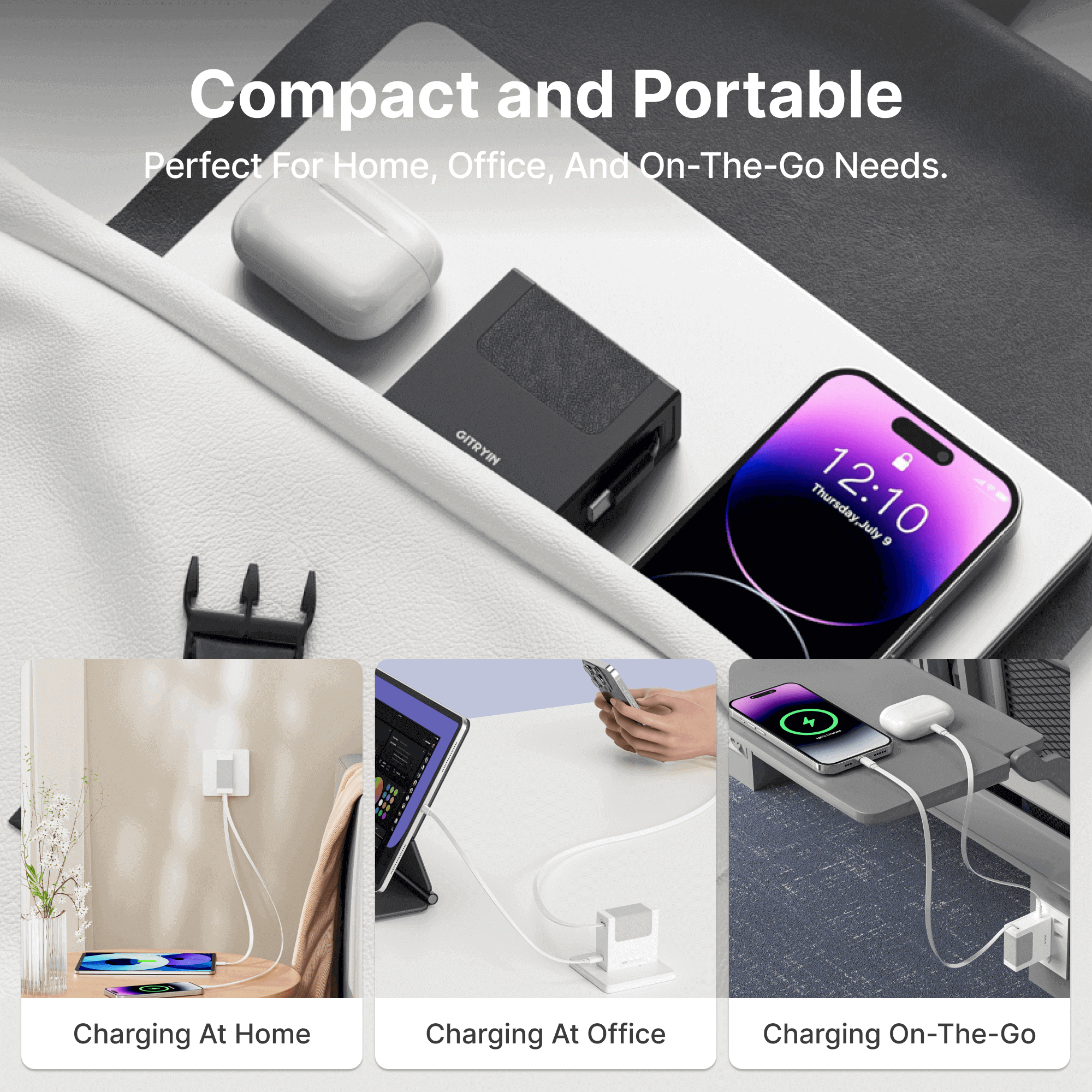 Gitryin Retractable 40W Charger for 3C Devices