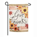 Give Thanks Garden Flag 2 Sided Thanksgiving