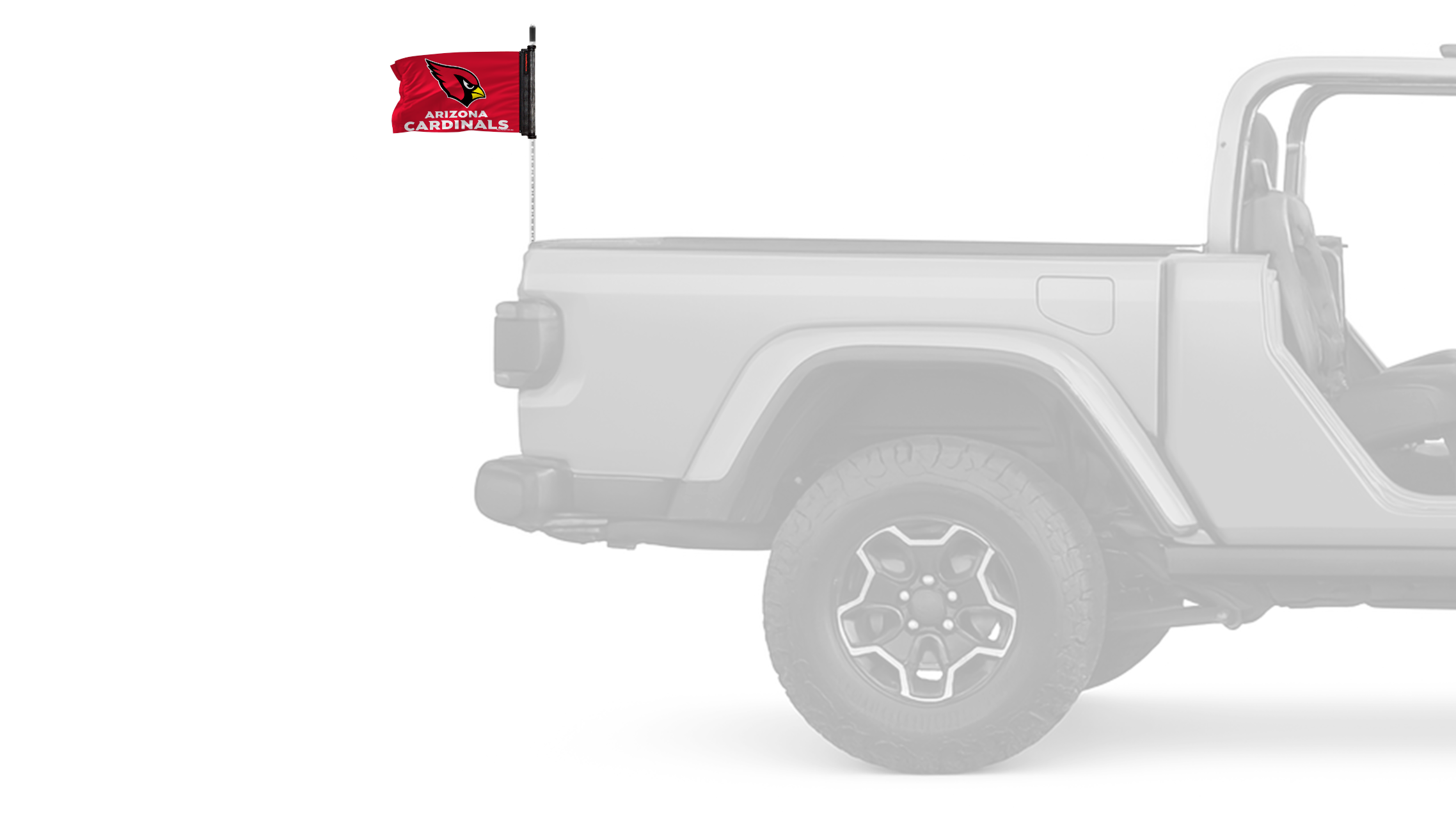 Arizona Cardinals 11"x17" Forever Wave Flag for Jeep Wrangler LJ 2003-2006