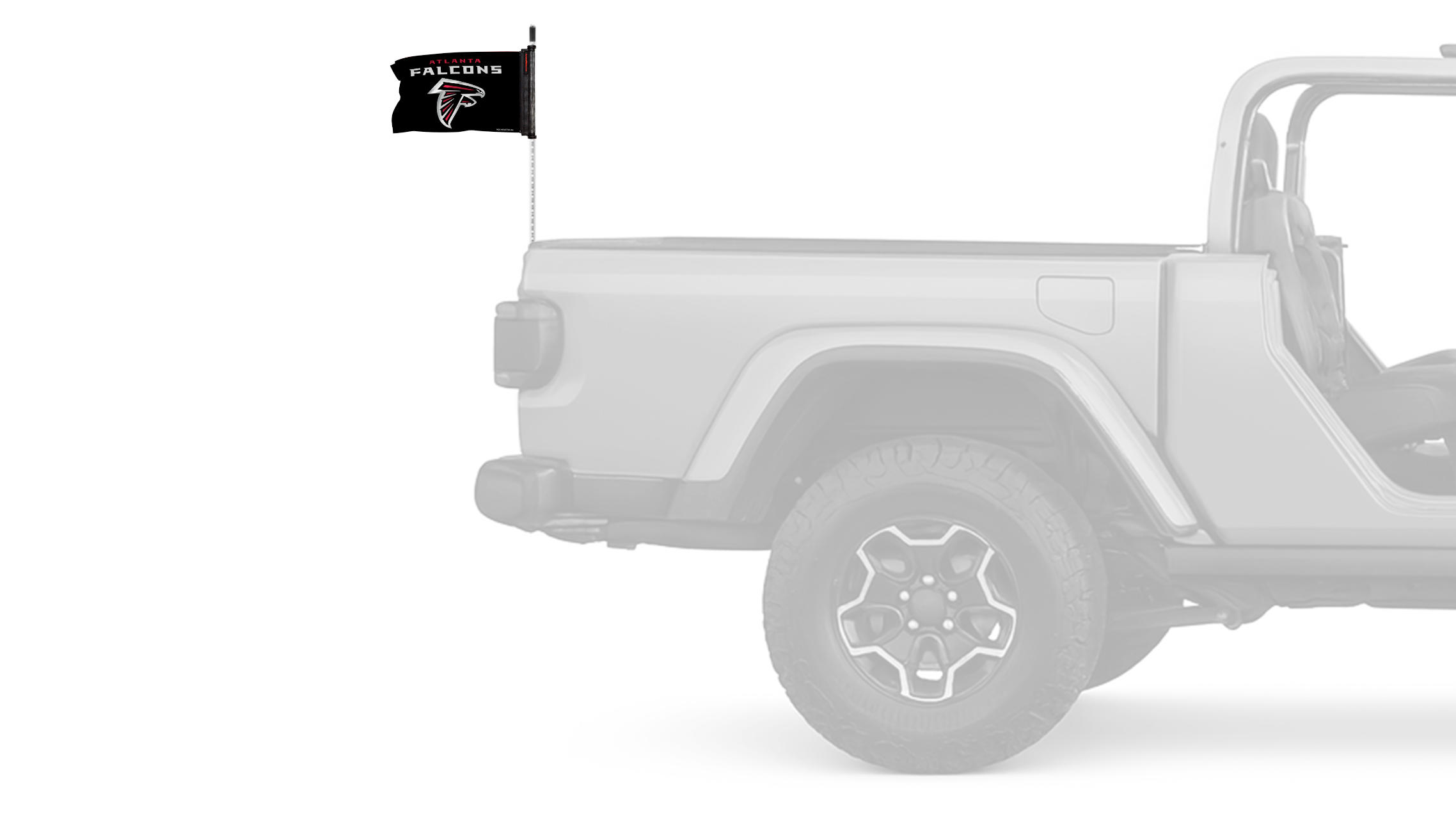 Atlanta Falcons 11"x17" Forever Wave Flag for Jeep Wrangler CJ-7 and CJ-8 1976-1986