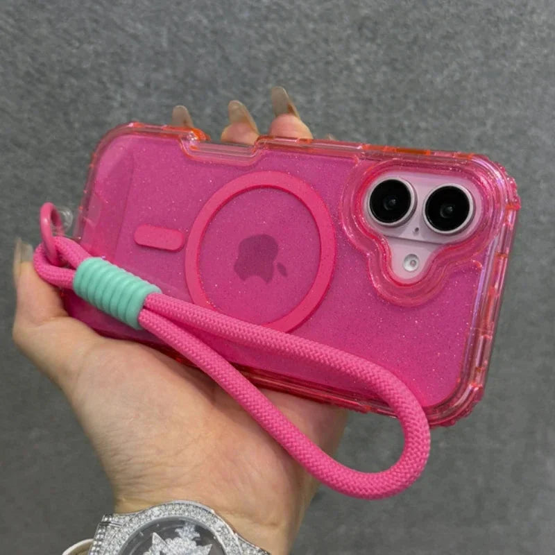 Glitter Transparent Magnetic MagSafe Case for IPhone 17