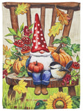 Gnome and Friends Garden Flag 2 Sided Decorative Fall