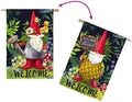Gnomes In The Garden Flag 2 Sided House Banner