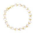 CZ Heart Link Evening Bracelet