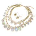 Chunky Beaded Double Layered Statement Necklace