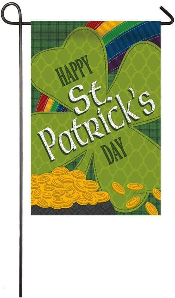 Gold Coins St Patricks Day Garden Flag 2 Sided