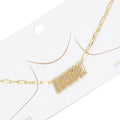 Gold Dipped Bride Message Pendant Necklace