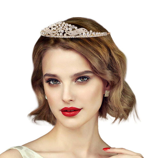 Glass Crystal Pageant Queen Tiara