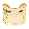Metal Cut Out Detailed Split Cuff Bracelet