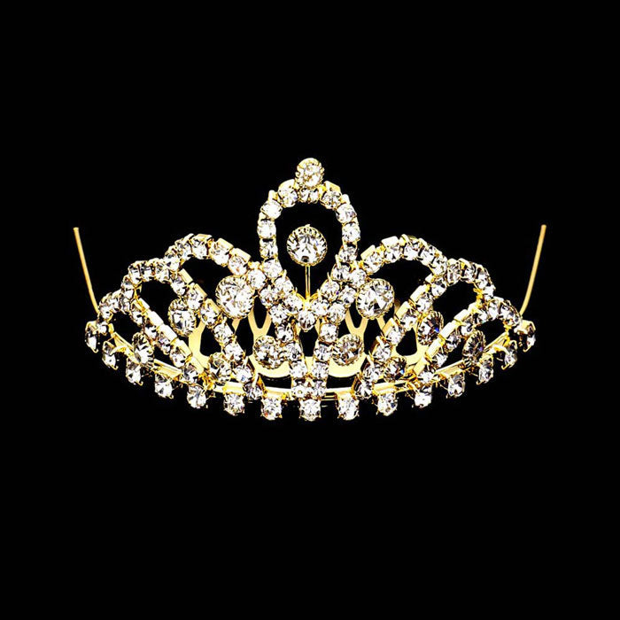 Mini Crystal Rhinestone Pave Princess Tiara