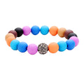 Colorful Shamballa Ball Rhinestone Stretch Bracelet