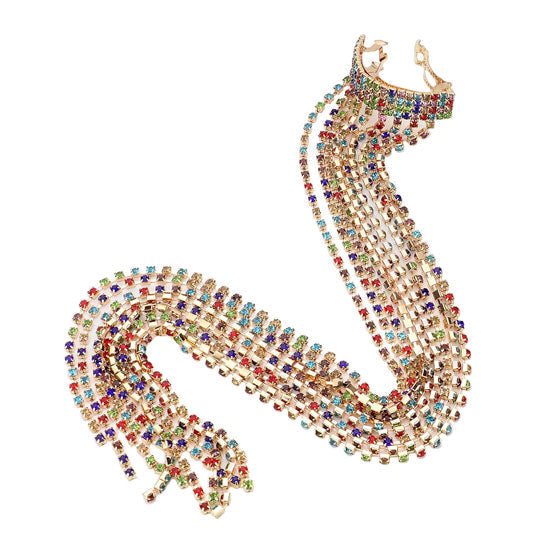 Rhinestone Fringe Barrette