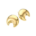 Stainless Steel Dome Crescent Earrings