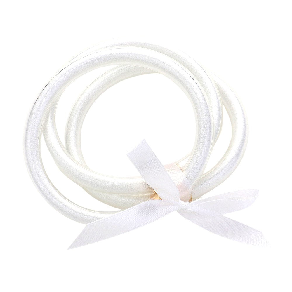 3PCS Glitter Jelly Tube Bangle Bracelet