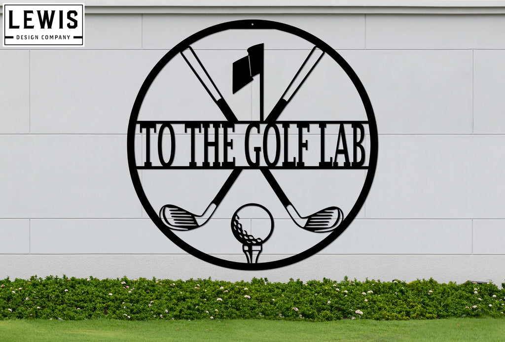 Personalized Golf Metal Sign | Custom Golf Monogram Wall Art