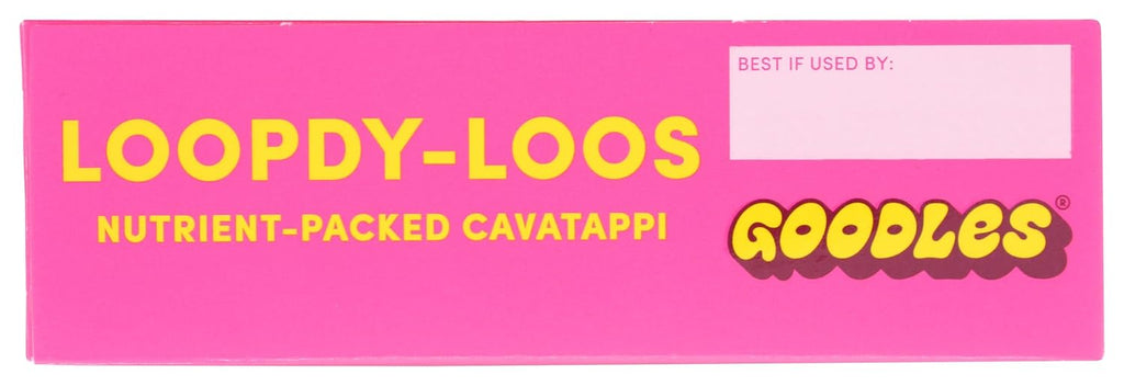 Goodles Loopdy-Loos Pasta, Case of 12 (8 oz.) — Nutrient-Packed Mac & Cheese Alternative