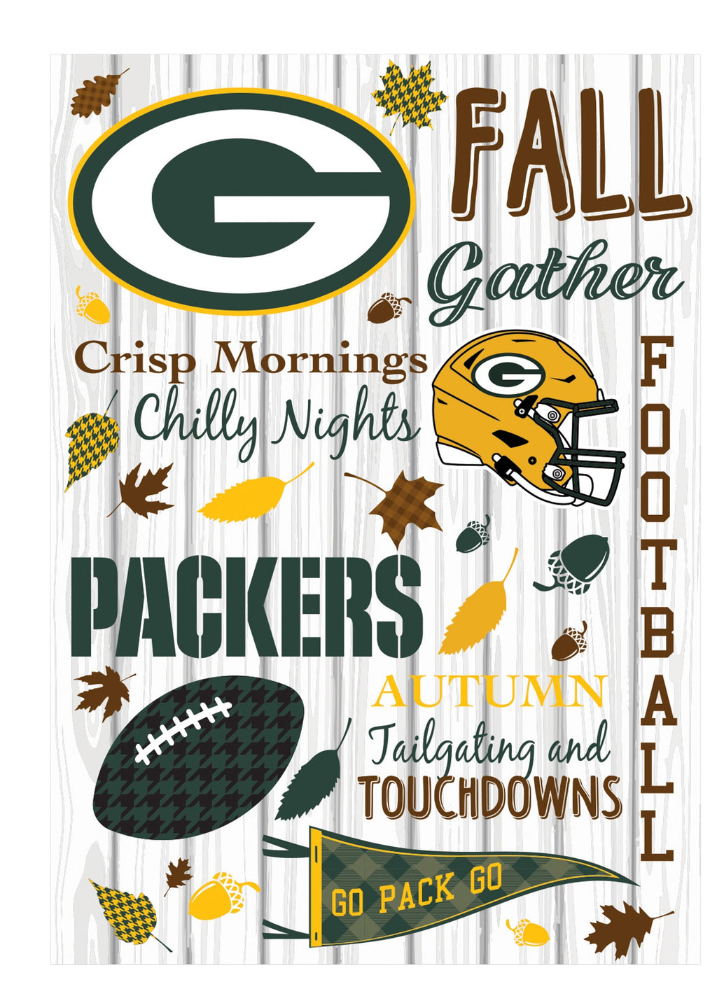Green Bay Packers 2 Sided Seasonal Garden Flag