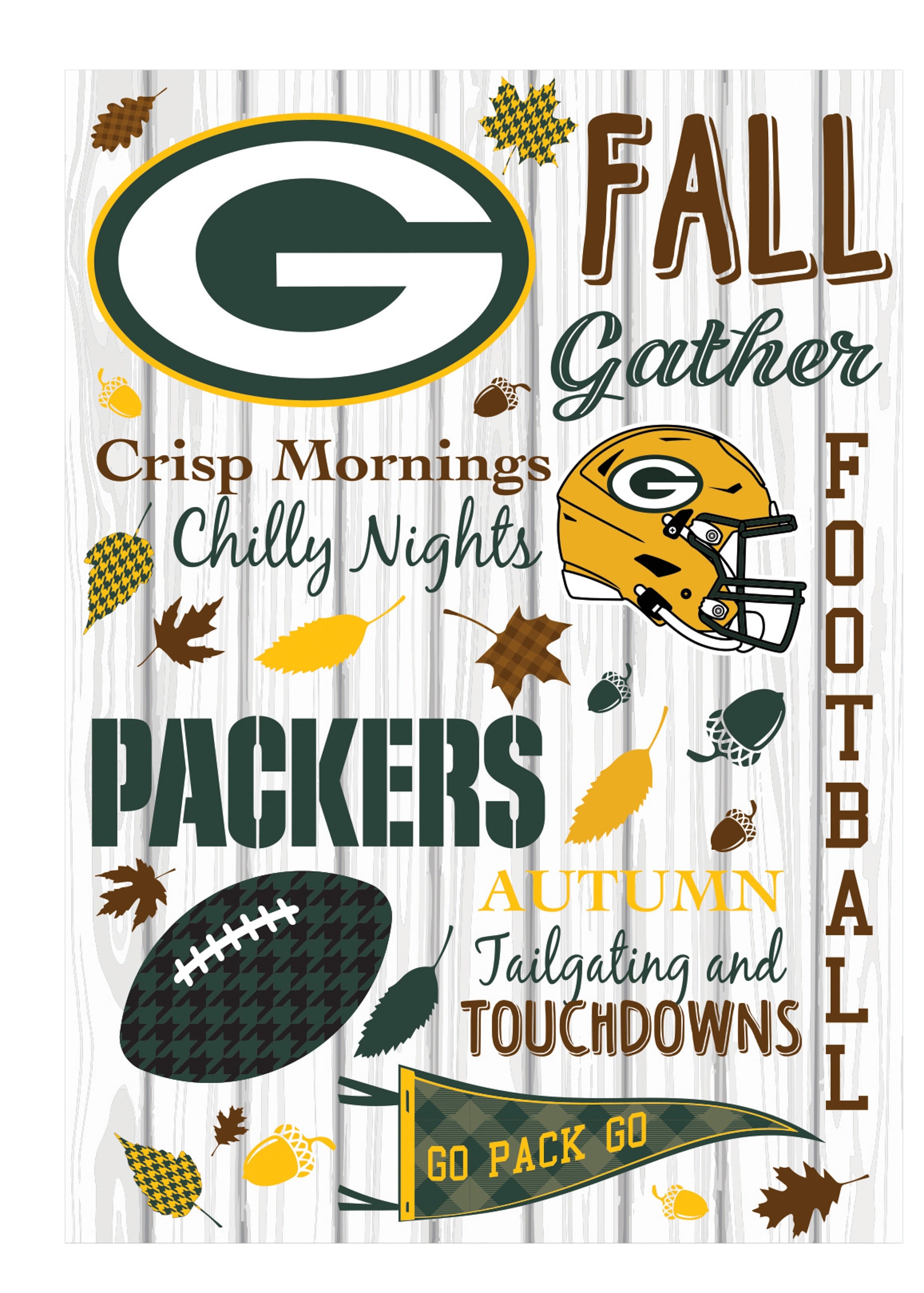 Green Bay Packers 2 Sided Seasonal Garden Flag