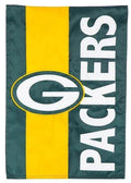 Green Bay Packers Garden Flag 2 Sided Embellished Logo Applique