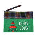 Holly Jolly Letter Christmas Tree Pouch Bag