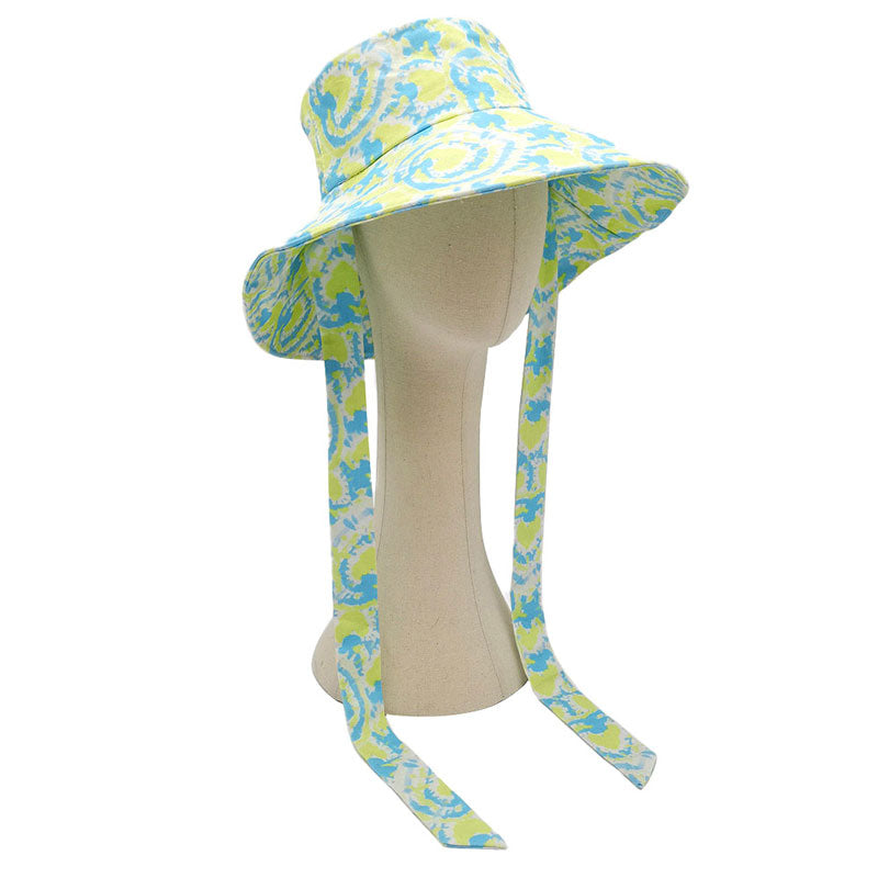 Watercolored Chin Tie Bucket Hat