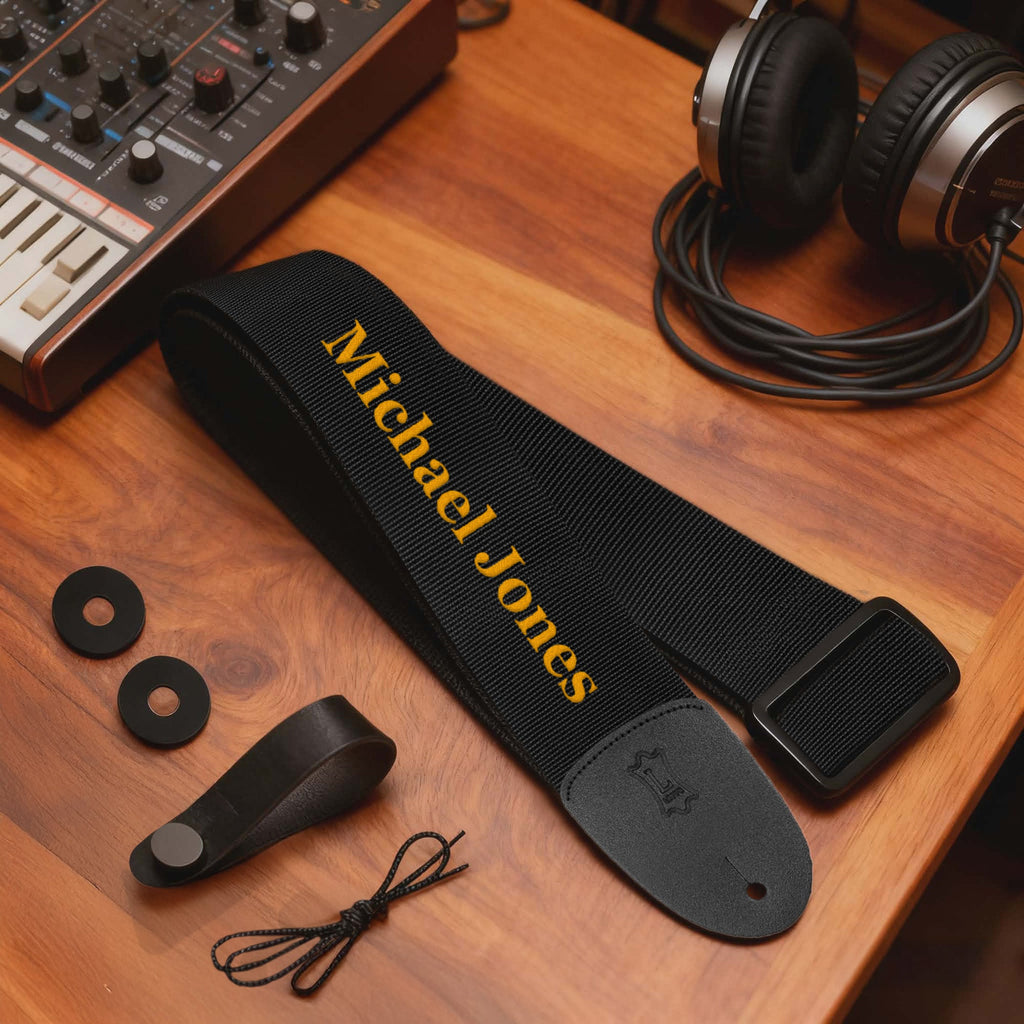 Personalized Guitar Strap for Bass, Electric & Acoustic Guitar