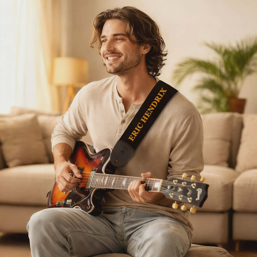 Personalized Guitar Strap for Bass, Electric & Acoustic Guitar