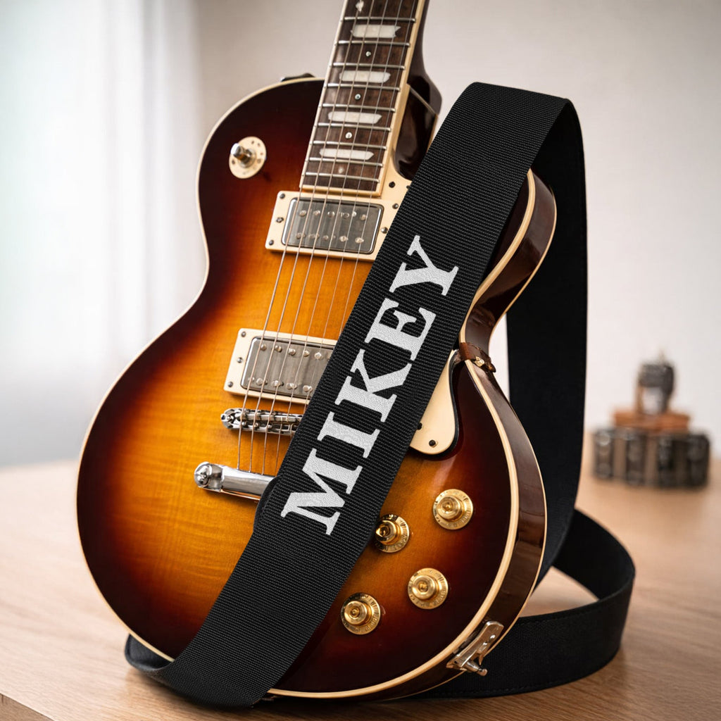Personalized Guitar Strap for Bass, Electric & Acoustic Guitar