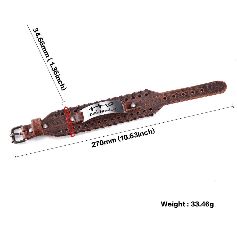 Proverb Leather Men Bracelet