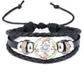 Proverbs Charm Leather Women Bracelet