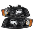 SPYDER Xtune Audi A4 02-05 Halogen Only Crystal Headlights Black HD-JH-AA402-AM-BK 9025938