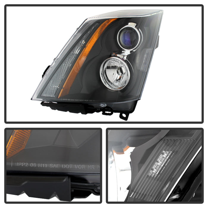 SPYDER Xtune Cadillac Cts 08-12 / CTS-V 09-12 Halogen Onlyprojector Headlights Black HD-JH-CACTS08-AM-BK 9027239