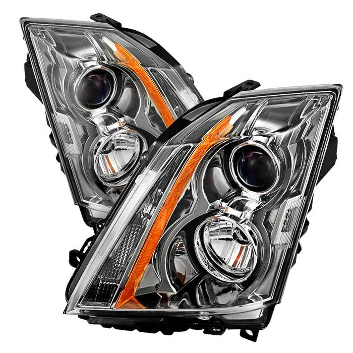 SPYDER Xtune Cadillac Cts 08-12 / CTS-V 09-12 Halogen Onlyprojector Headlights Chrome HD-JH-CACTS08-AM-C 9027246